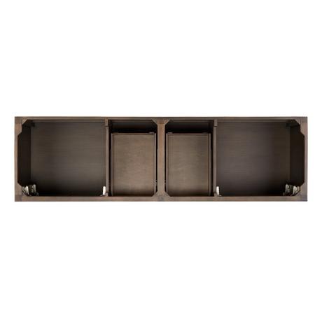 72" Olsen Double Console Vanity for Rectangular Undermount Sinks - Ash Brown