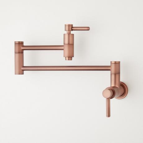 Contemporary Retractable Wall-Mount Pot Filler Faucet