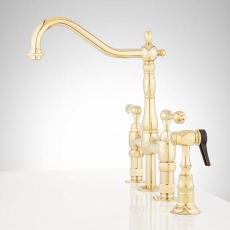 Bellevue Bridge Kitchen Faucet With Sprayer - Lever Handles