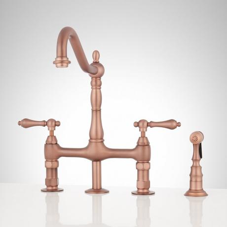 Bellevue Bridge Kitchen Faucet With Sprayer - Lever Handles
