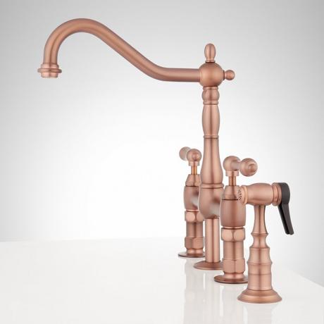 Bellevue Bridge Kitchen Faucet With Sprayer - Lever Handles