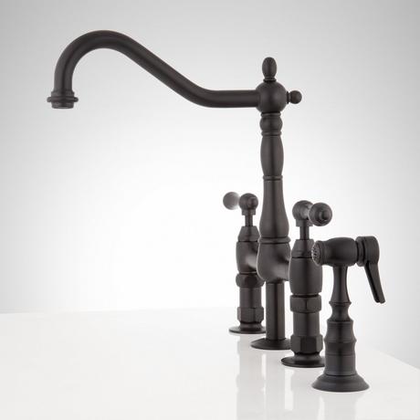 Bellevue Bridge Kitchen Faucet With Sprayer - Lever Handles