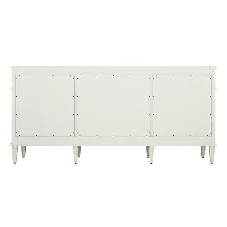 72" Elmdale Double Vanity for Undermount Sinks - White
