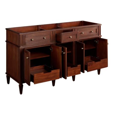 60" Elmdale Double Vanity - Antique Brown - Vanity Cabinet Only