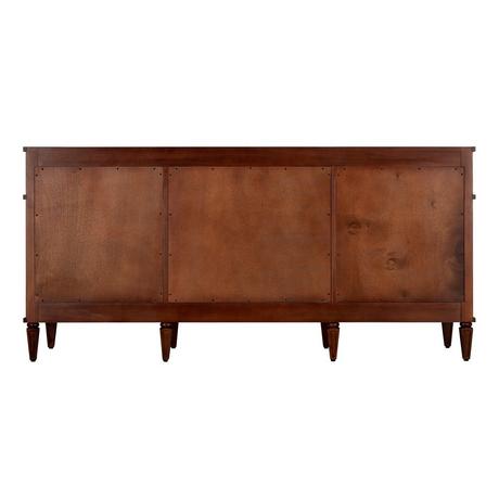 72" Elmdale Double Vanity for Rectangular Undermount Sinks - Antique Brown