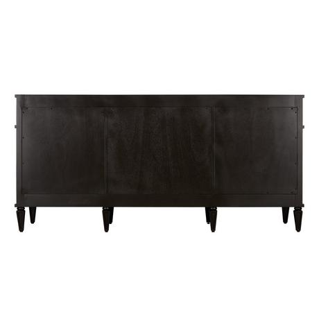 72" Elmdale Double Vanity for Rectangular Undermount Sinks - Charcoal Black
