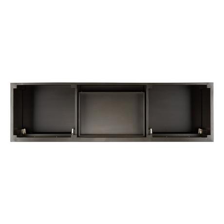 72" Elmdale Double Vanity for Rectangular Undermount Sinks - Charcoal Black