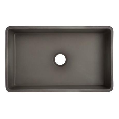 33" Baylor Fireclay Farmhouse Sink - Smooth Apron - Smoke Gray
