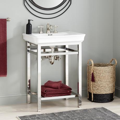 26" Halyard Console Sink with Traditional Top