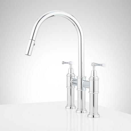 Hurston Pull-Down Bridge Kitchen Faucet