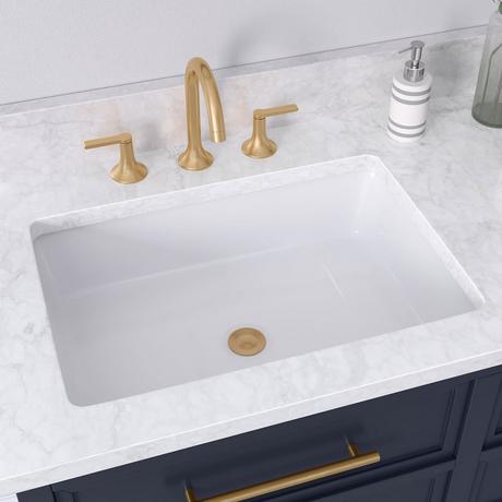 21" Destin Rectangular Porcelain Undermount Bathroom Sink