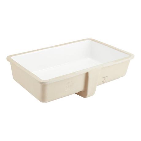 21" Destin Rectangular Porcelain Undermount Bathroom Sink