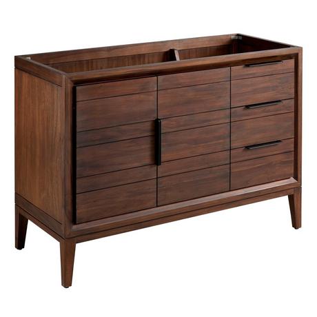 48" Aliso Teak Vanity for Left Offset Rectangular Undermount Sink - Java
