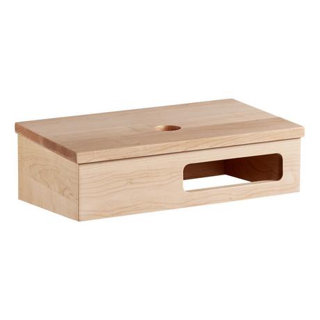 18" Nadiya Wall-Mount Vessel Sink Vanity - Unfinished Maple