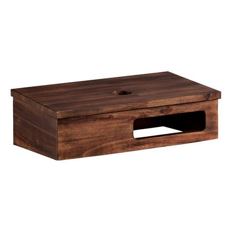 18" Nadiya Wall-Mount Vessel Sink Vanity - Chestnut Brown