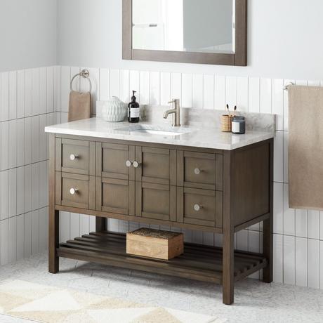 48" Olsen Console Vanity for Rectangular Undermount Sink - Ash Brown
