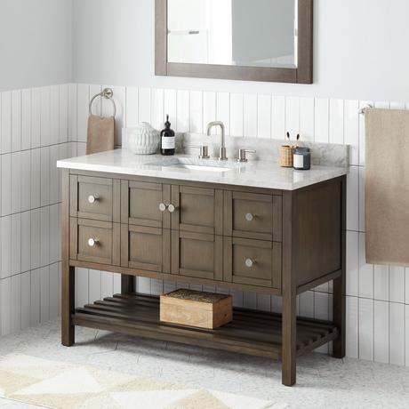 48" Olsen Console Vanity for Rectangular Undermount Sink - Ash Brown