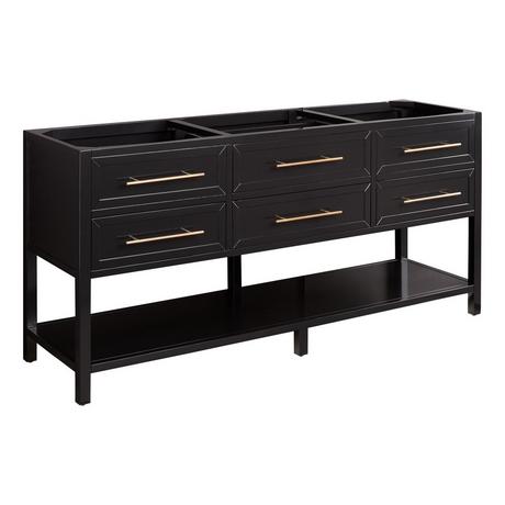 72" Robertson Console Vanity - Black - Vanity Cabinet Only
