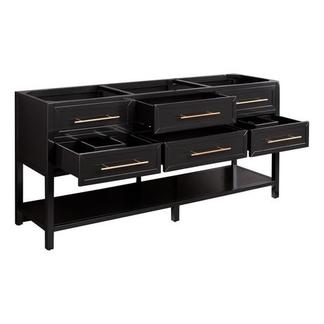 72" Robertson Console Vanity - Black - Vanity Cabinet Only