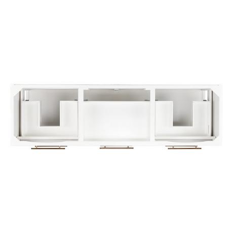 72" Robertson Double Console Vanity for Rectangular Undermount Sinks - Bright White
