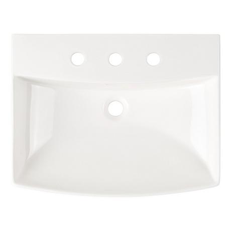 Pentero Pedestal Sink - White