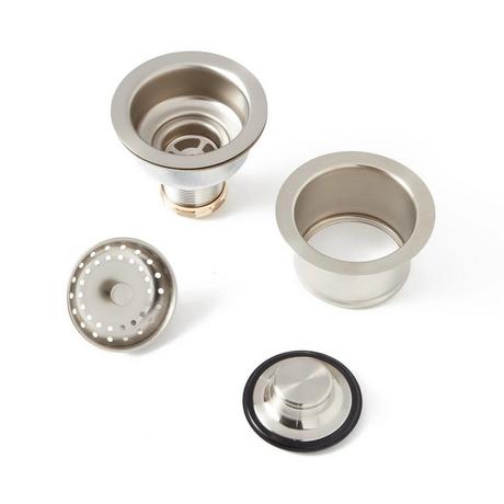 Kitchen Sink Drain Set - Basket Strainer & Disposer Flange and Stopper