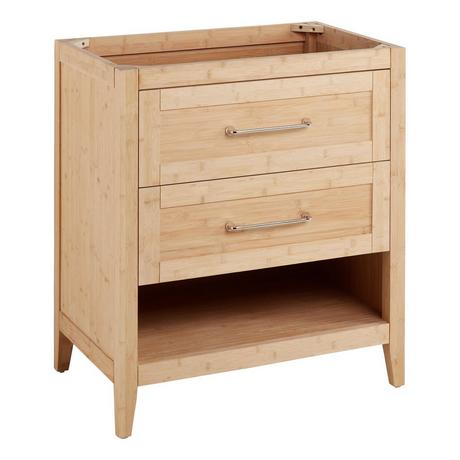 30" Burfield Bamboo Vanity for Rectangular Undermount Sink - Natural Bamboo