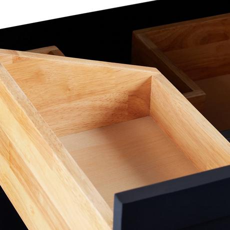 72" Burfield Double Vanity for Rectangular Undermount Sinks - Midnight Navy Blue