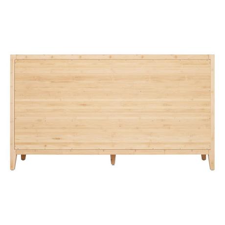 60" Burfield Bamboo Double Vanity for Undermount Sinks - Natural Bamboo