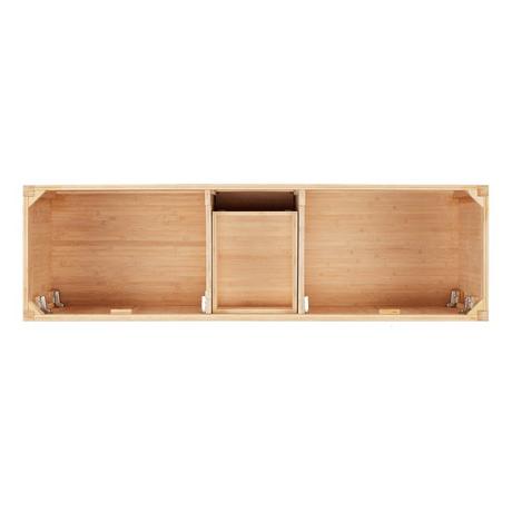 72" Burfield Bamboo Double Vanity for Rectangular Undermount Sinks - Natural Bamboo