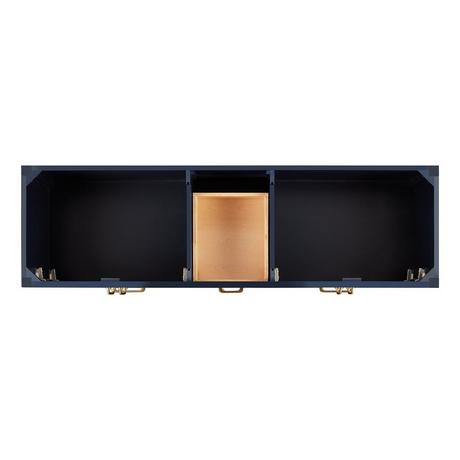 72" Burfield Double Vanity for Rectangular Undermount Sinks - Midnight Navy Blue