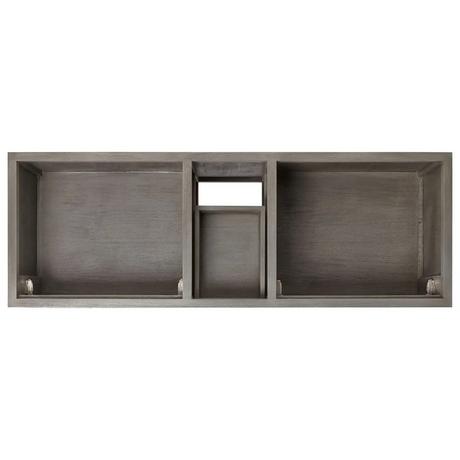 60" Dickson Teak Vanity for Rectangular Undermount Sinks - Gray Wash