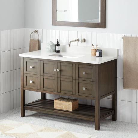 48" Olsen Console Vanity for Rectangular Undermount Sink - Ash Brown