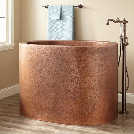 48" Raksha Hammered Copper Japanese Soaking Tub