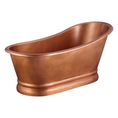 59" Paxton Copper Slipper Pedestal Tub