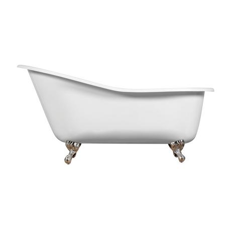 61" Callaway Cast Iron Clawfoot Tub 7" Rim Holes - Ball & Claw Feet