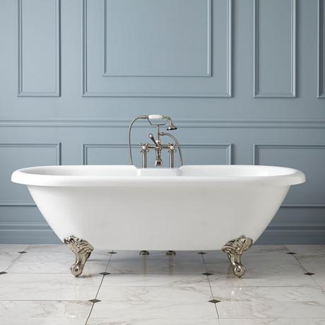 59" Audrey Acrylic Clawfoot Tub - Imperial Feet