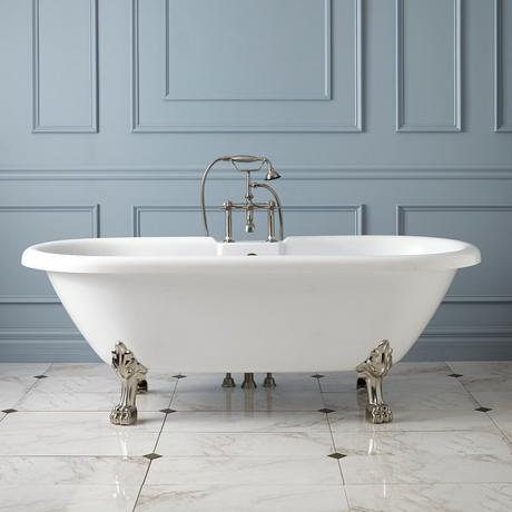 59" Audrey Acrylic Clawfoot Tub - Lion Feet
