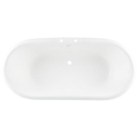 66" Sanford Cast Iron Clawfoot Tub - 7" Rim Holes- Dark Gray  - Imperial Feet