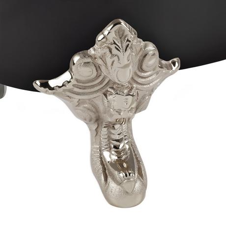 72" Lena Cast Iron Clawfoot Tub - Black - Monarch Imperial Feet