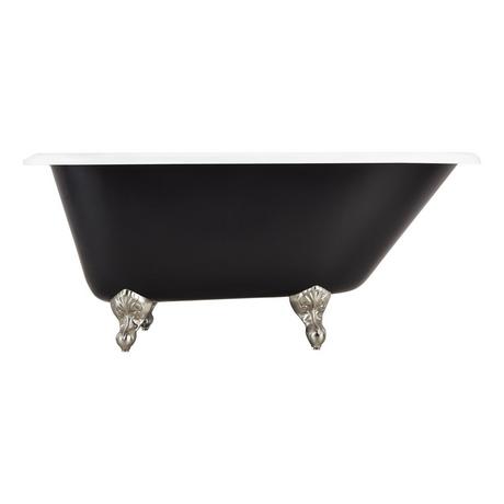 54" Miya Cast Iron Clawfoot Tub - Black - Ball & Claw Feet