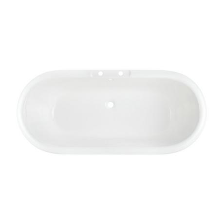 60" Sanford Cast Iron Clawfoot Tub - 7" Tap Holes - Imperial Feet