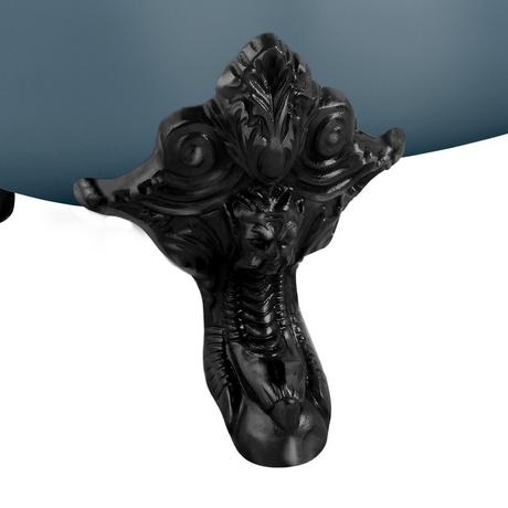 72" Lena Cast Iron Tub - Slate Blue - Monarch Feet