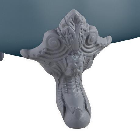 72" Lena Cast Iron Tub - Slate Blue - Monarch Feet