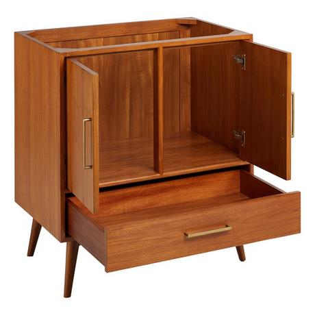 30" Novak Teak Vanity with Rectangular Undermount Sink - Teak