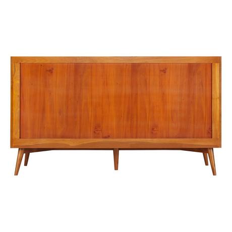 60" Novak Double Teak Vanity with Rectangular Undermount Sinks - Teak