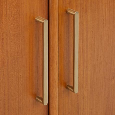 60" Novak Double Teak Vanity with Rectangular Undermount Sinks - Teak