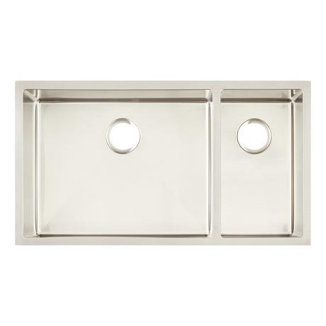 36" Atwood 70/30 Offset Double-Bowl Stainless Steel Farmhouse Sink