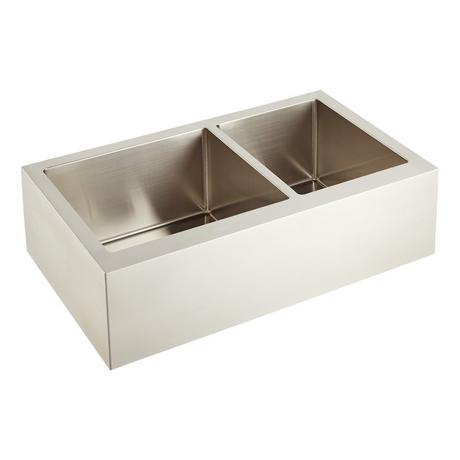 33" Hazelton 60/40 Offset Double-Bowl Stainless Steel Farmhouse Sink