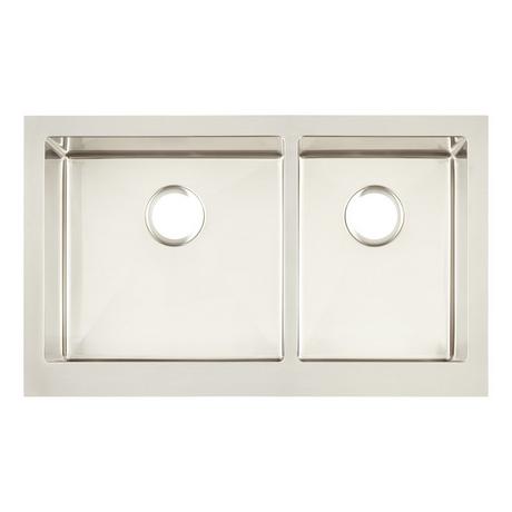33" Hazelton 60/40 Offset Double-Bowl Stainless Steel Farmhouse Sink